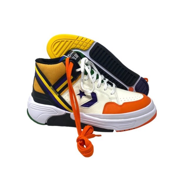 Converse Weapon CX High Top Orange Egret Leather Women's Size Sneakers 172657C - Picture 3 of 8